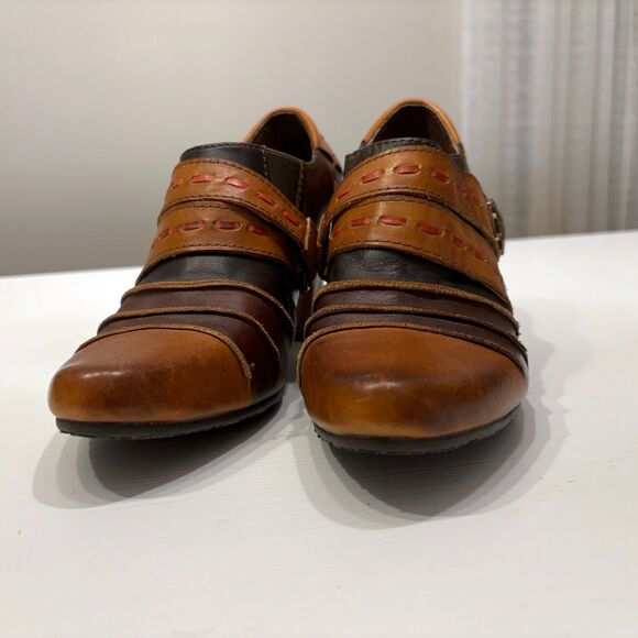 L'Artiste Spring Step Wondrous Brown Leather Ankle Booties EU Size‎ 38 US Size 7 - Picture 5 of 12